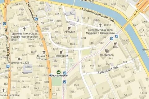 Пятницкая на карте москвы