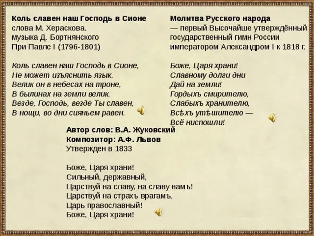 Песня мы русские с нами бог текст. Молитва русского народа. Гимн Боже царя храни текст. Молитва на русском. Коль славен наш Господь в Сионе текст.