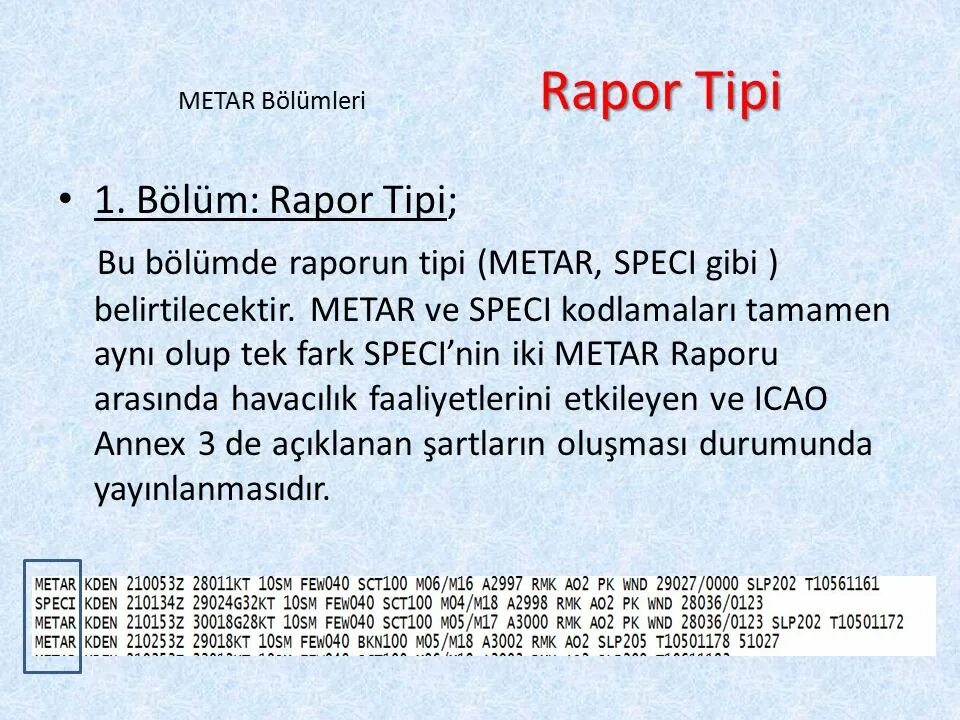 Metar. Metar