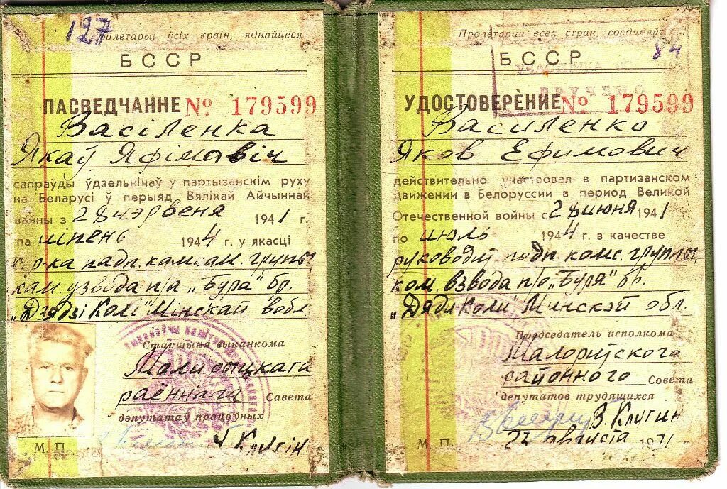 документы партизан