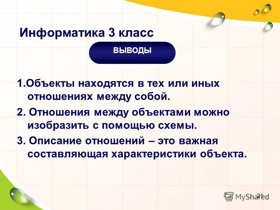 Отношение к уроку учащегося. Отношения между объектами 3 класс Информатика. Отношения между объектами. Описание отношений. Как описать отношения.