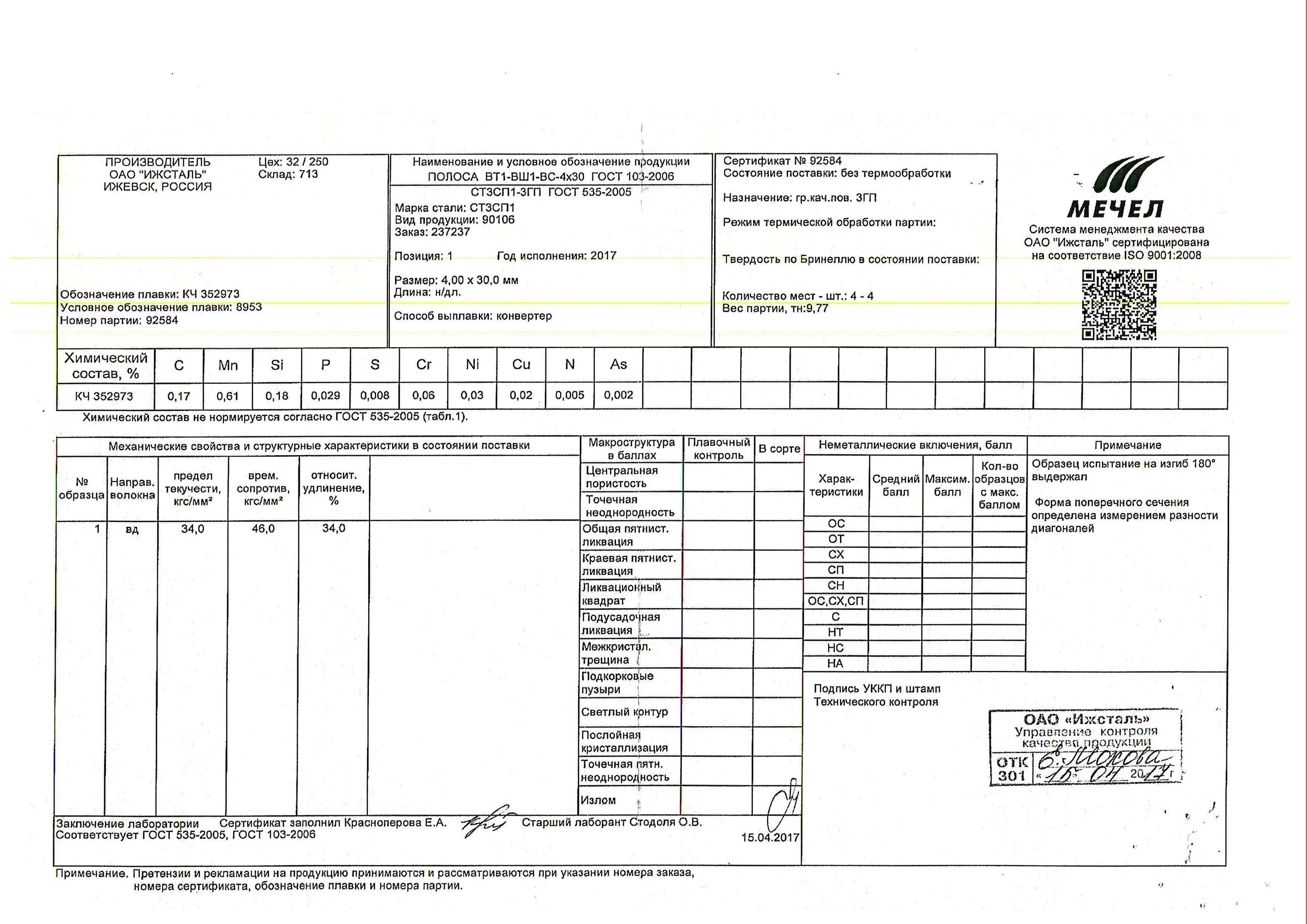 Полоса 4х40 гост 103 2006. Сертификат качества сталь полосовая 100х5. Полоса оцинкованная 40х4 марка стали сертификат. Сертификат качества Челябинский металлургический комбинат.
