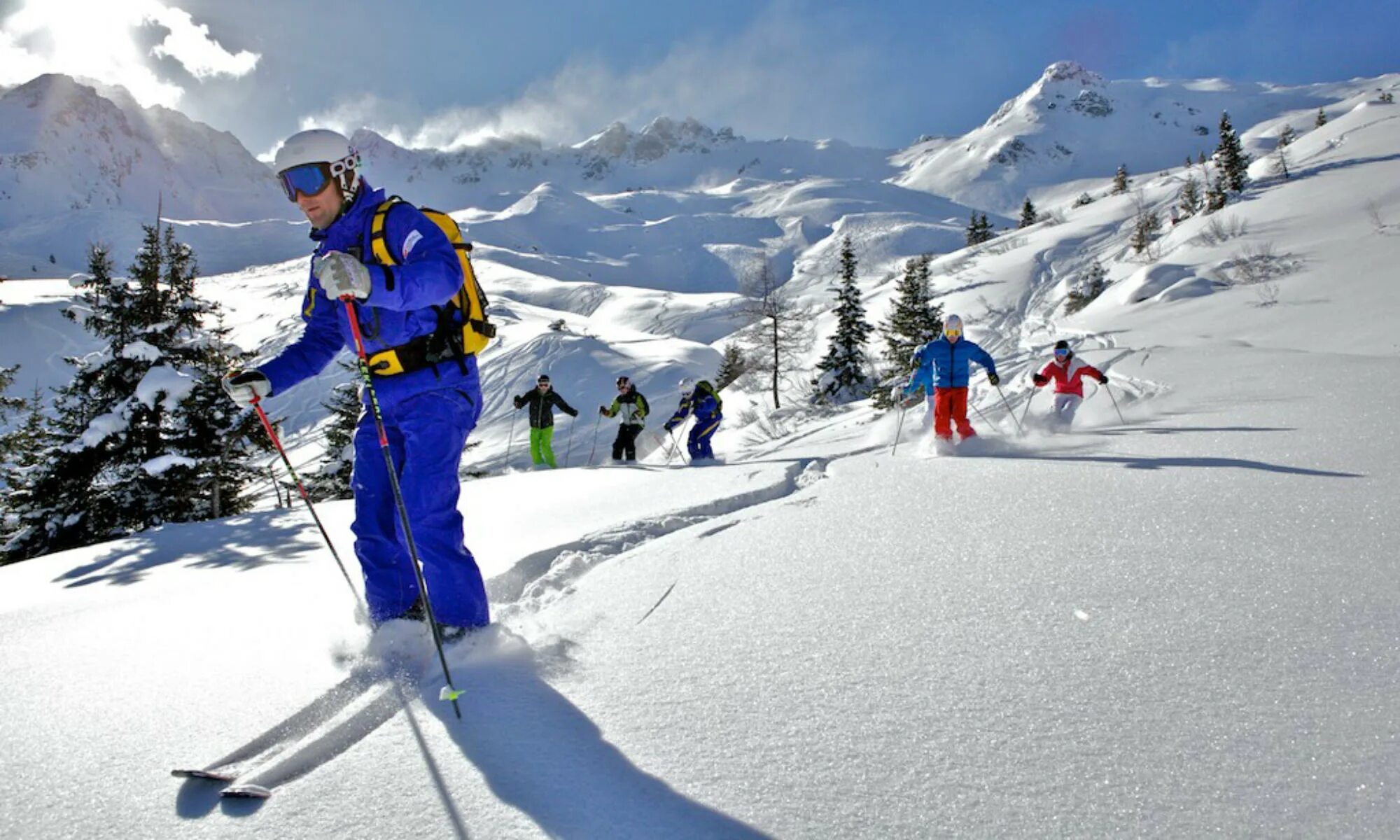 Bad Gastein Ski. Фрирайдер ски. Лыжный курорт. Горные лыжи.