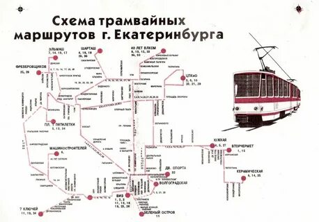 Карта трамвая 4 екатеринбург