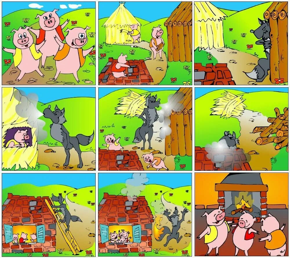Making a story using pictures. Три поросенка доса. storytelling cards for kids. three little pigs short story. story in pictures.