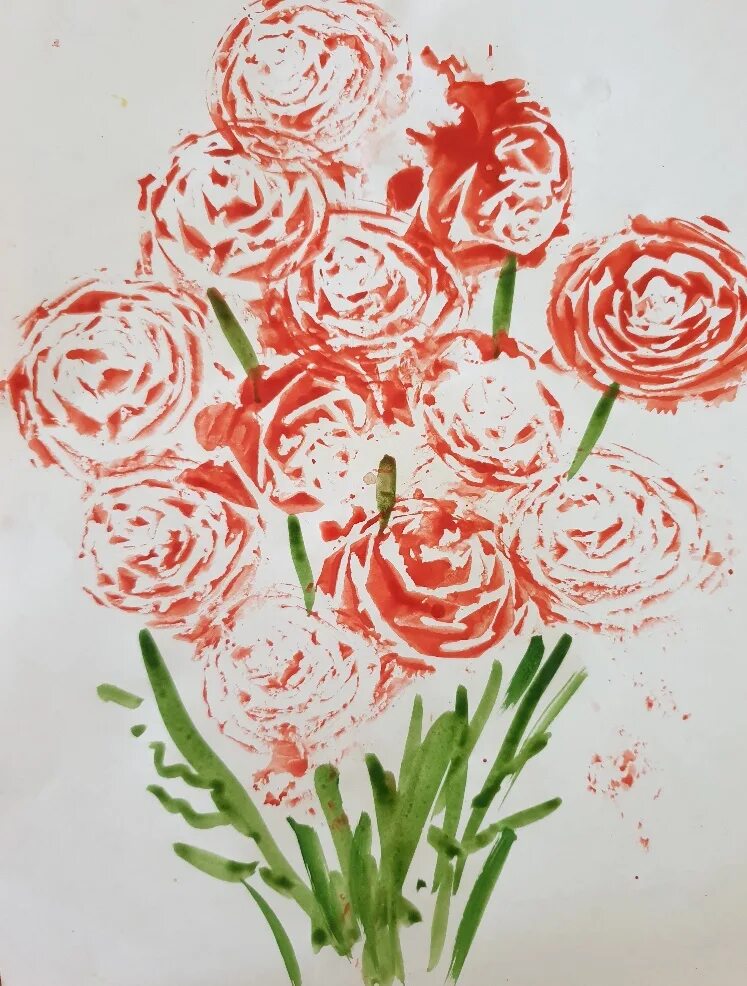 Рисование пакетом цветы полиэтиленовым. Рисование целлофановым пакетом цветов. Рисование пакетом розы. Нестандартное рисование растения. Рисование пакетом в детском саду.