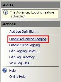 Enable logging