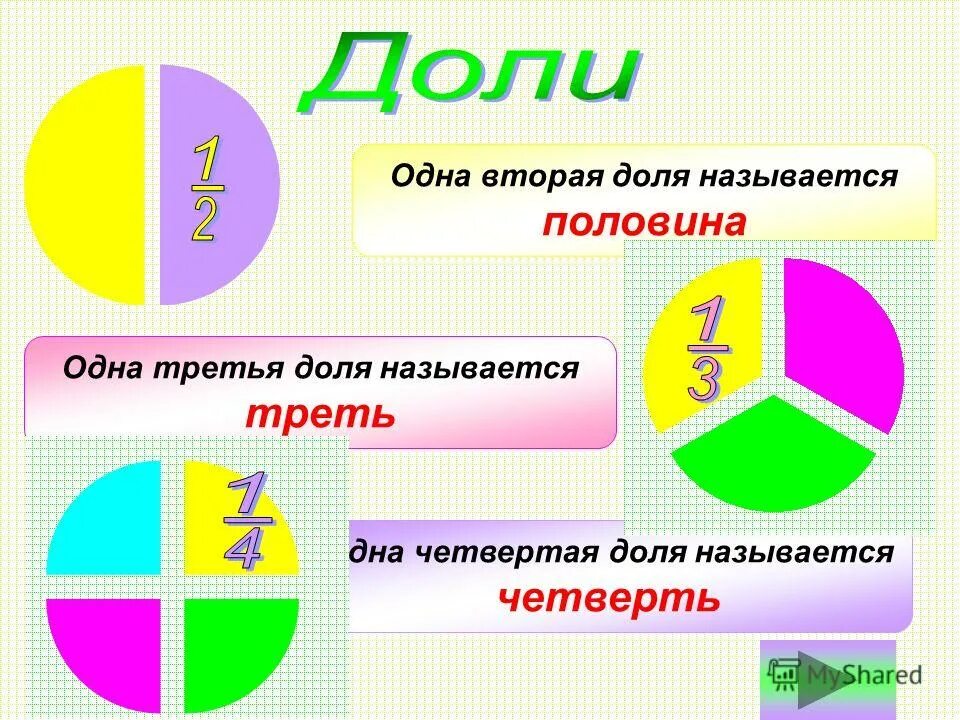 Примерно половина это сколько. Доли и дроби. Математика тема доли. Доли обыкновенные дроби. Математика доли и дроби.