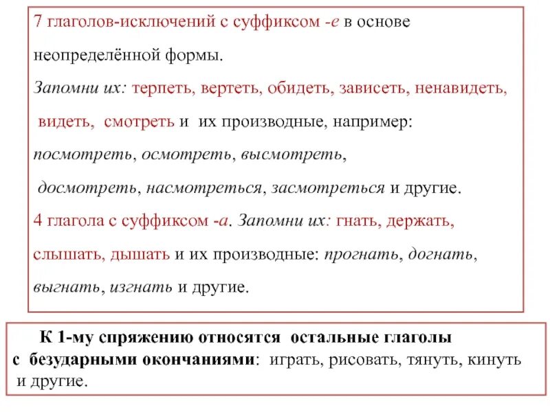 Правописание суффиксов исключение из правил. Глаголы с суффиксом е. Суффиксы глаголов исключения. Глаголы с суффиксом ва исключения. Глаголы исключения с суффиксом е.