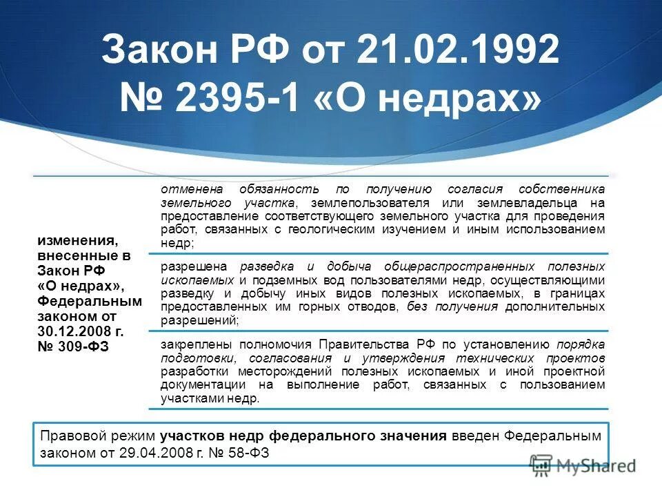 Законодательством российской федерации о недрах. Закон РФ "О недрах" от 21.02.1992 n 2395-1 (последняя редакция). Закон о недрах. Федеральный закон о недрах. Закон о недрах 1992.