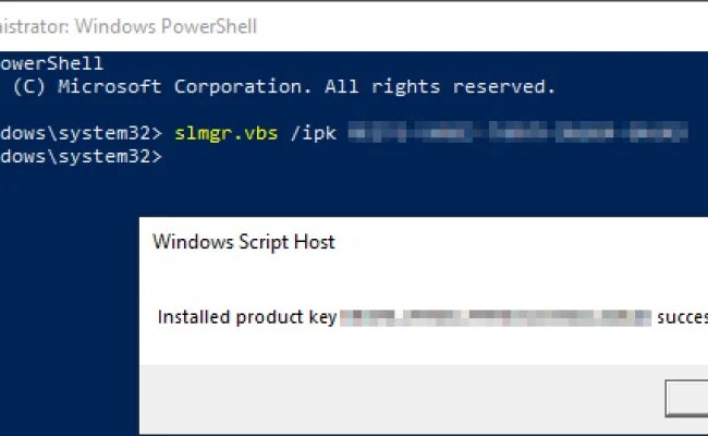 Powershell windows activation
