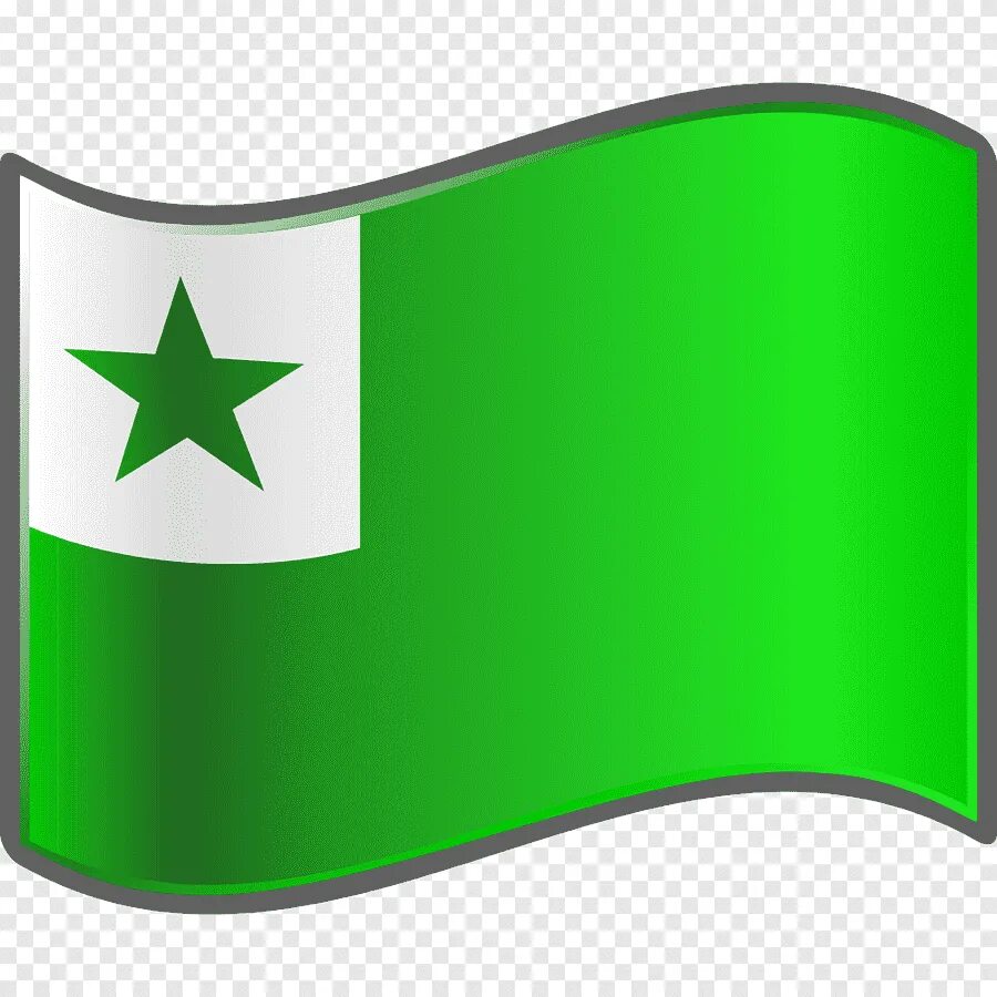 Бело зеленый флаг со звездой