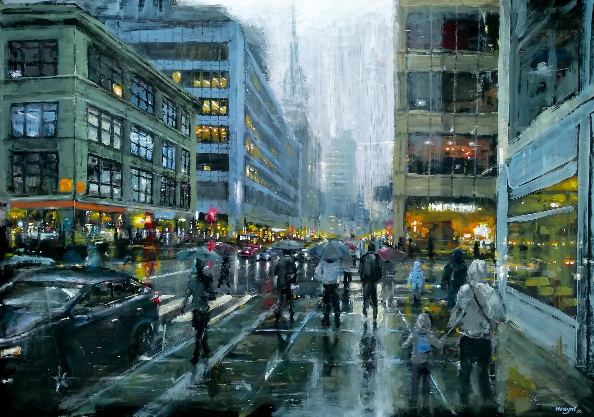 Столица дождей город. Улицы Нью Йорка арт. Город дождливый Нью Йорк улица. Дождь в городе. Дождливый Нью Йорк.