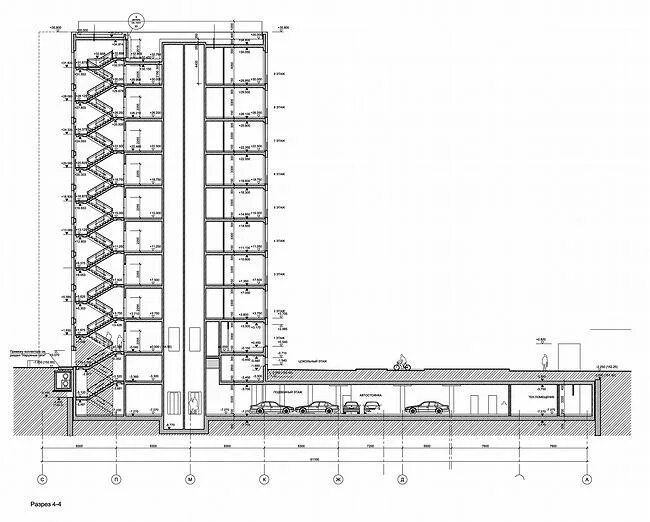 19 этаж высота. Разрез Шахты лифта многоэтажного жилого здания архитектура. Разрез лифтовой Шахты в многоэтажных домах. Разрез Шахты лифта многоэтажного многоквартирного жилого дома. Разрез многоэтажного жилого по лифтовой шахте дома.
