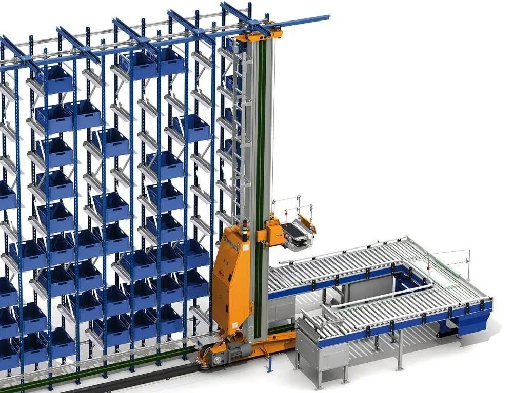 Стеллаж штабелер. Кран штабелер стеллажный. Mecalux кран-штабелер. Кран штабелер стеллажный автоматический.
