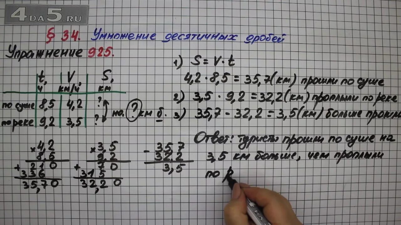 Математика 5 класс мерзляк 925