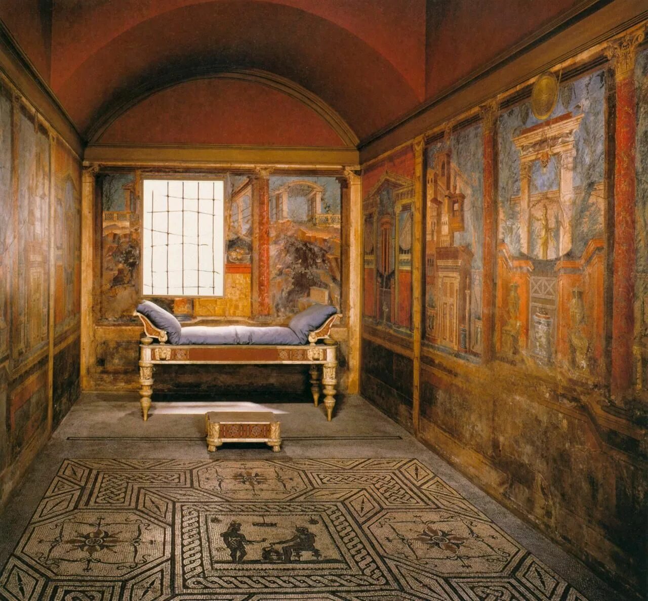 Комната древностей. Вилла в Боскореале древний Рим. Вилла Боскореале фрески. Философ фреска вилла в Боскореале 1 век. Вилла в Боскореале фрески 3 помпейский стиль.