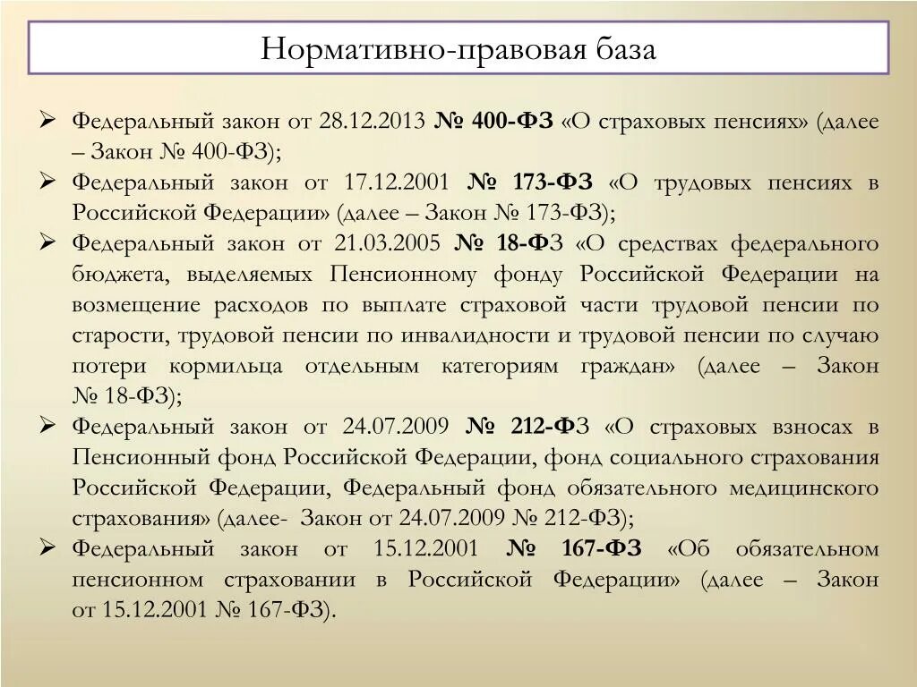 Федеральный закон о пенсиях по старости 400. Федеральный закон о страховых пенсиях. Федеральный закон 173-ФЗ О трудовых пенсиях. ФЗ О страховых пенсиях 400-ФЗ. Закон 173 ФЗ от 17 12 2001 о трудовых пенсиях в РФ.