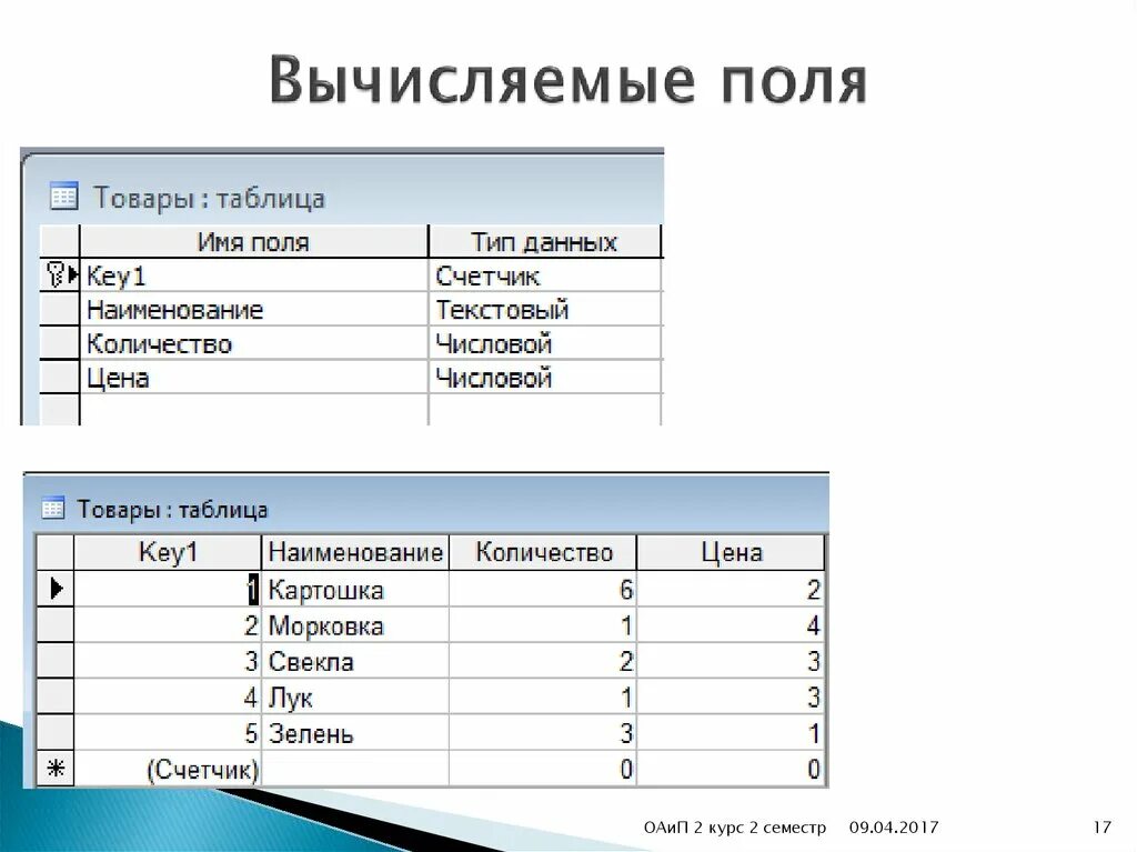 Access вычисляемый. Вычисляемые поля. Вычисляемое поле в базе данных. Вычисляемое поле в таблице access. Таблица с вычисляемыми полями.