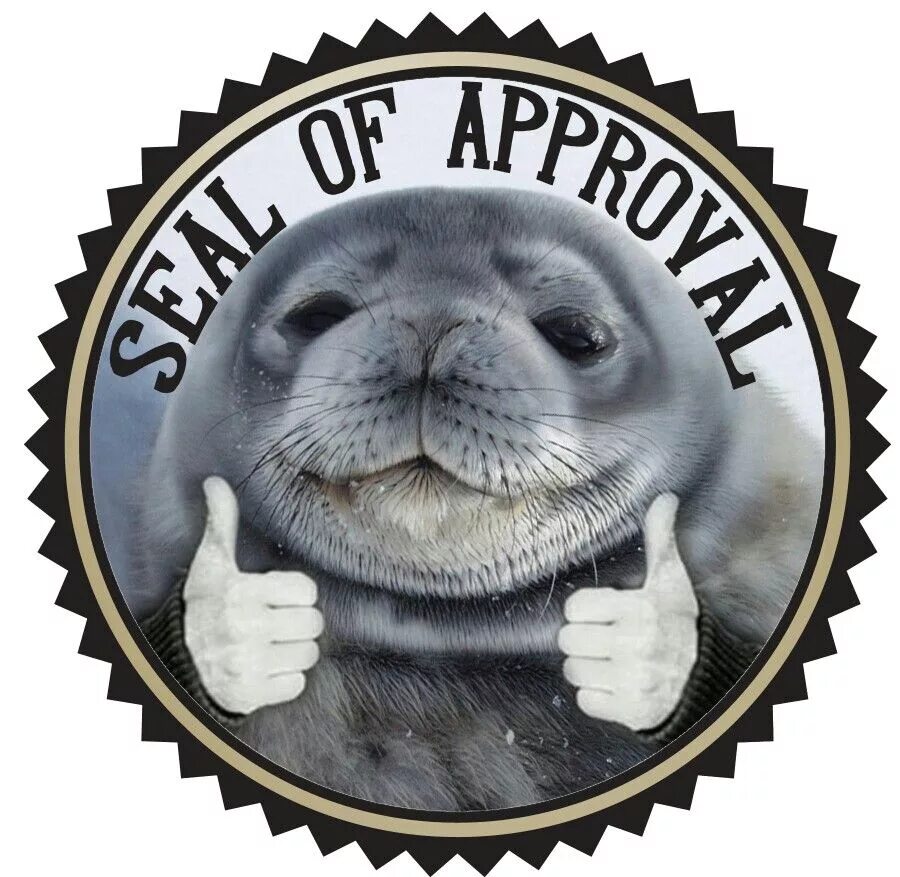 The little seal is laughing at us. Seal of approval. Approved Seal. Женк Seal. Тюлень аватарка.