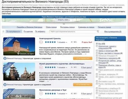 Достопримечательности великого новгорода названия
