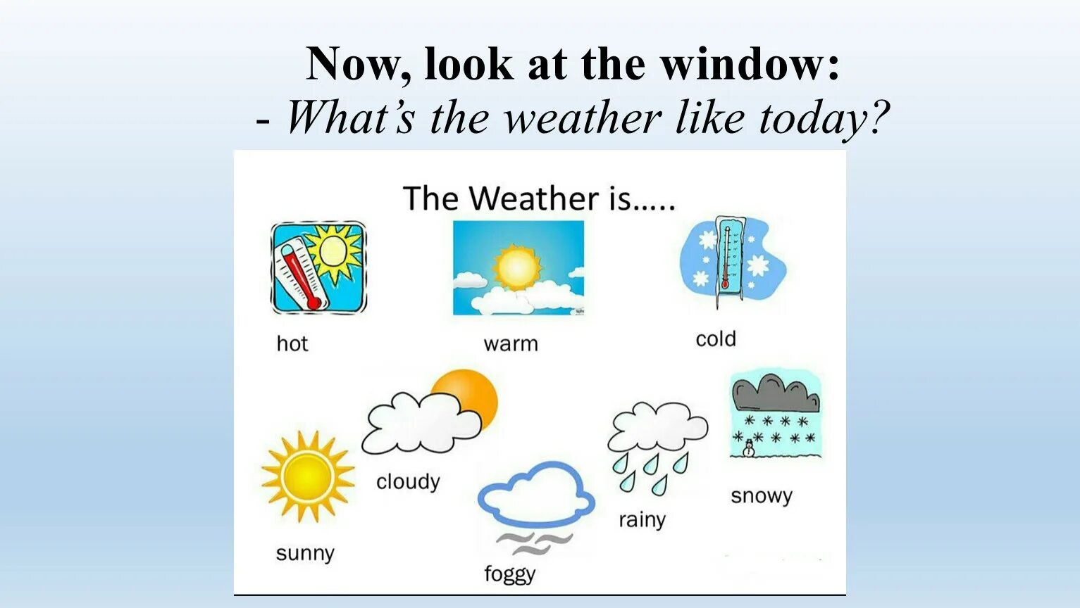 Разная погода на английском. Weather урок английского языка. What's the weather like today. Weather like today. Weather презентация.