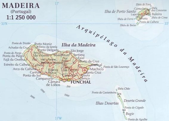 Madeira Map 142332 Vector Art at Vecteezy