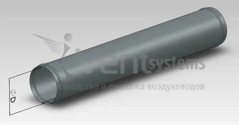 Воздуховод круглый оцинкованный 100