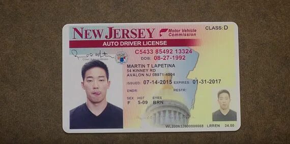 Licensing new. New Jersey Driver License.