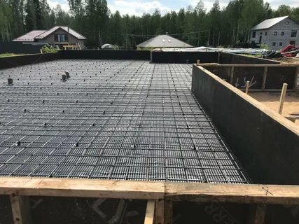 Фундамент плита дом из газобетона