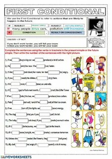 Complete the first conditional