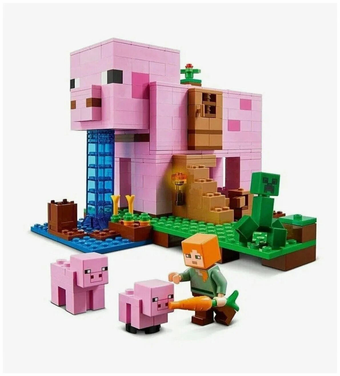 Lego 21170. постройка свинья в майнкрафте. лего 21170. постройка свинья в майнкрафте. Lego 21170 дом-свинья.