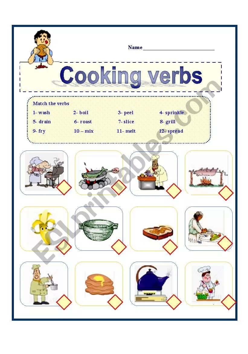 Cooking tasks. Cooking verbs. Cooking Vocabulary for Kids. Worksheet по теме Cooking. Cooking verbs Worksheets.