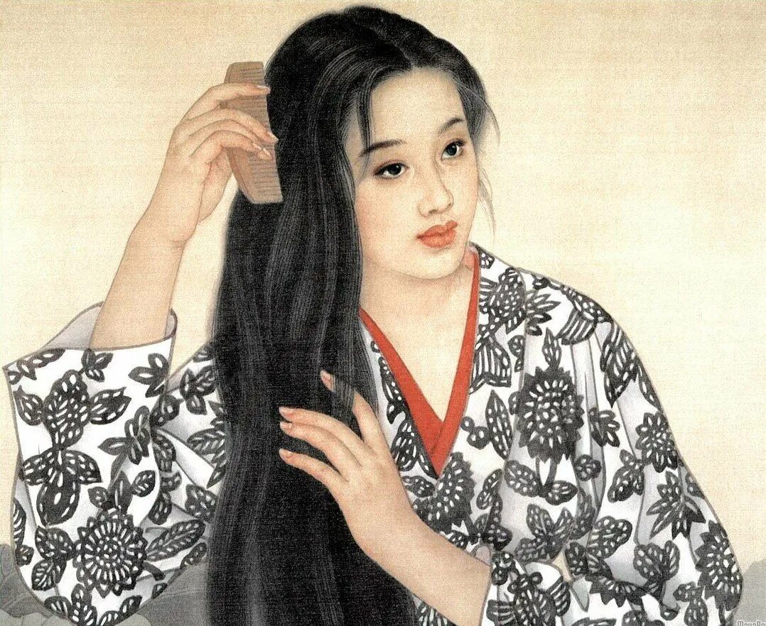 Девушки древнего китая. Wang Meifang. Zhao Guojing художник. Китайские художники Wang Meifang, Zhao Guojing.. Древний Китай женщины.