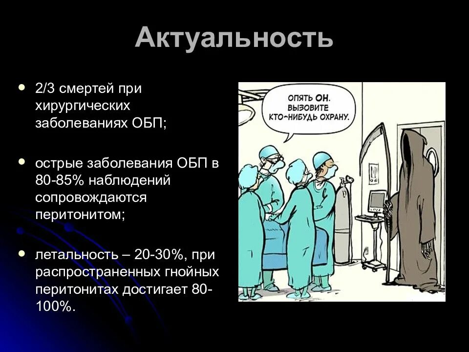 Острые хирургические заболевания органов брюшной полости. Актуальность хирургической инфекции. Заболевания органов брюшной полости хирургия. Летальность в хирургическом отделении.