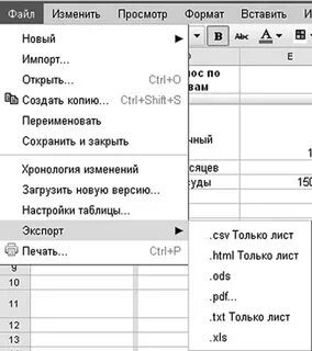 Отправляю таблицу