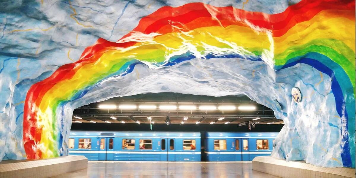 Радужное метро. Радужное метро стокгольма. радужнинский метрополитен. станция метро радужная. метро с радугой в стокгольме.
