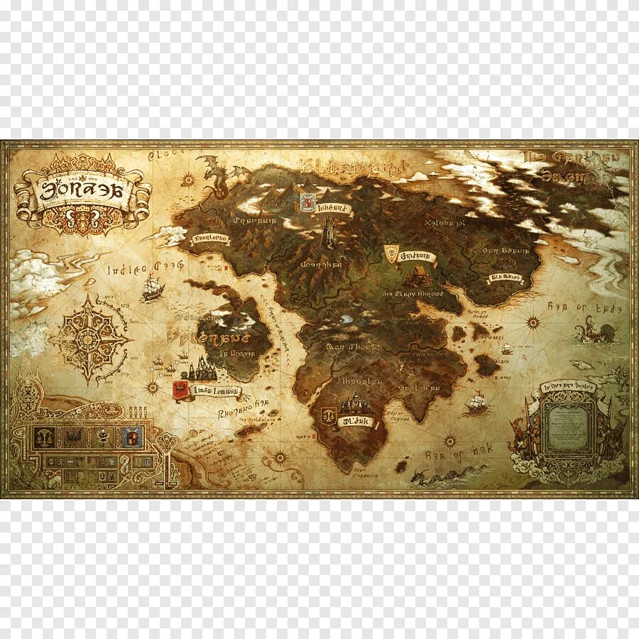 Final Fantasy XIV Map.