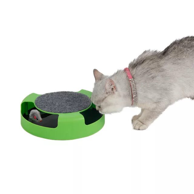 Бегающая мышь для кошек. Интерактивная игрушка для кошек catch the Mouse. Игрушка для кошек: поле чудес "SWAT track & Scratcher": 31*31*6см (pl0369). Игрушка мышка для кошки. Игрушка для кошки с дырками.