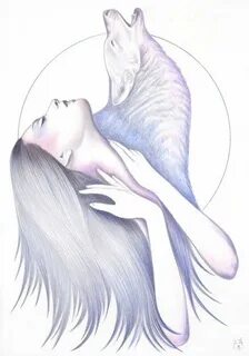 Девочка животное рисунок
