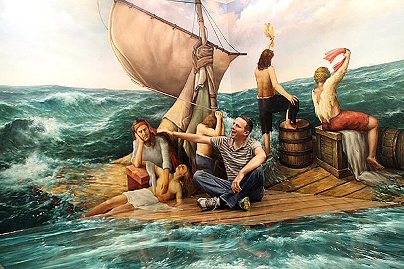 Про плот. Человек на плоту. человек на плоту в море. плот живопись. люди на плоту в море картина.