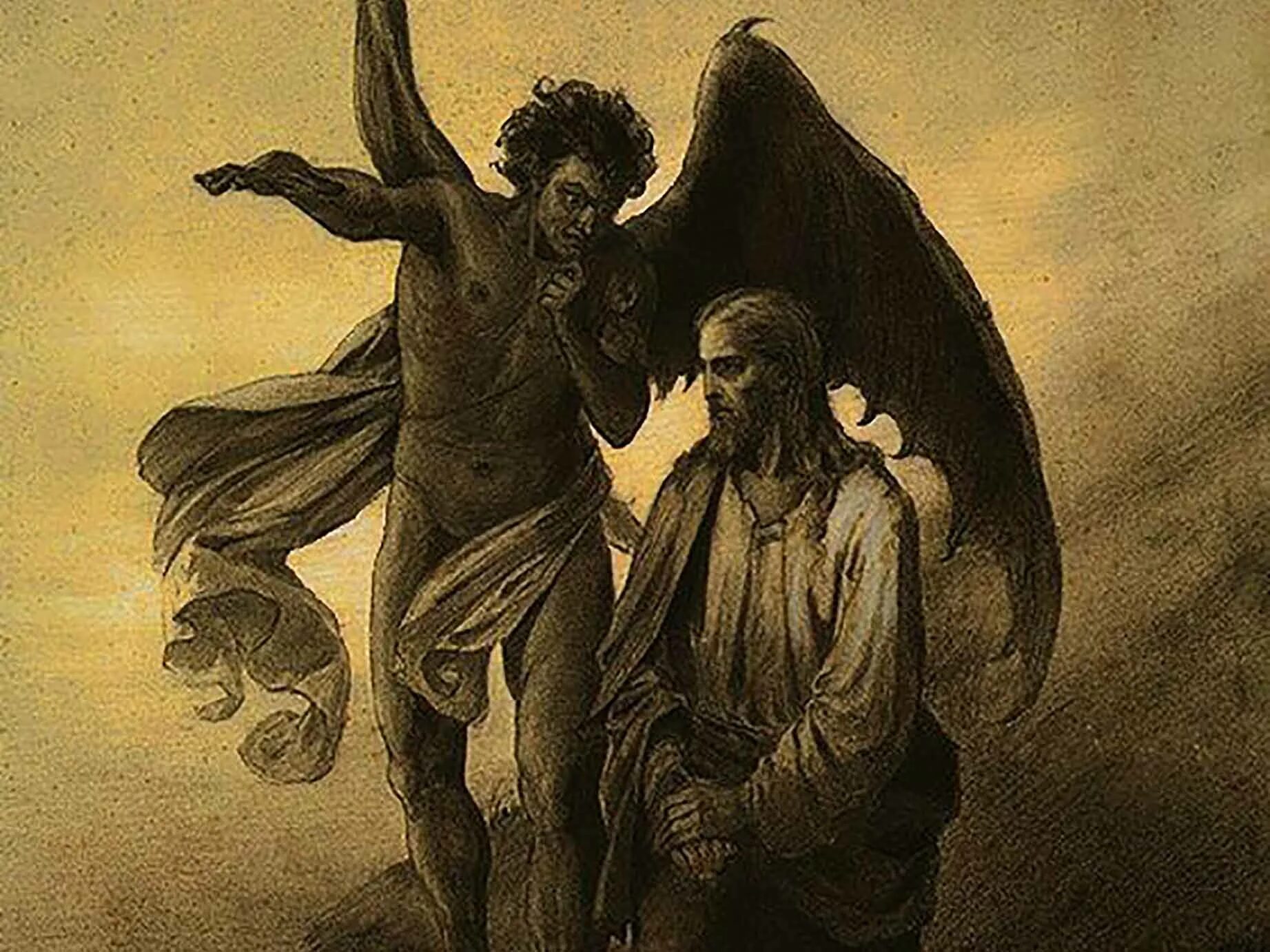 Симон Бенинг искушение Христа. Георг Корнелиус искушение Христа сатаной картина. Симон не вините бога
