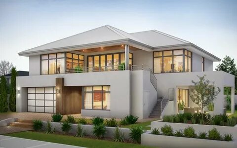 the style of modern garage House House Two-Storey House with A Balcony Tw.....