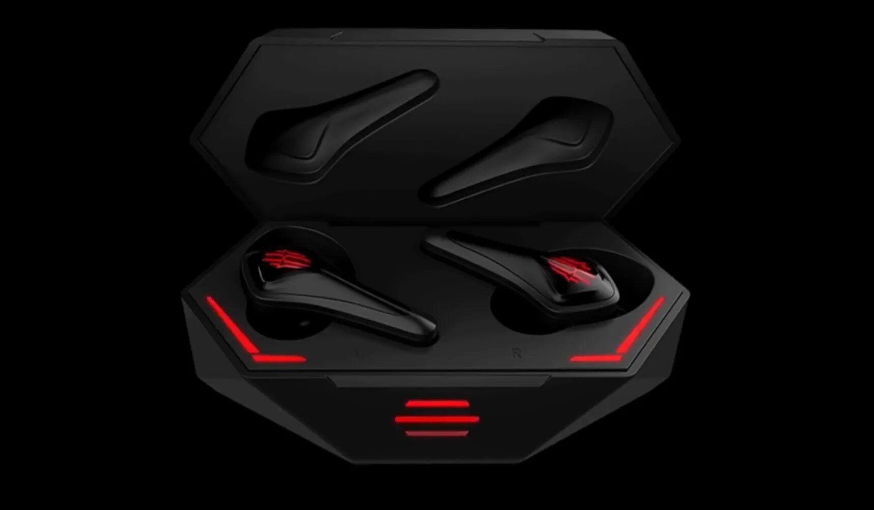 Gaming tws. Беспроводные наушники ред Мэджик. TWS-наушники Red Magic CYBERPODS. Nubia Red Magic TWS. Наушники Nubia Red Magic.