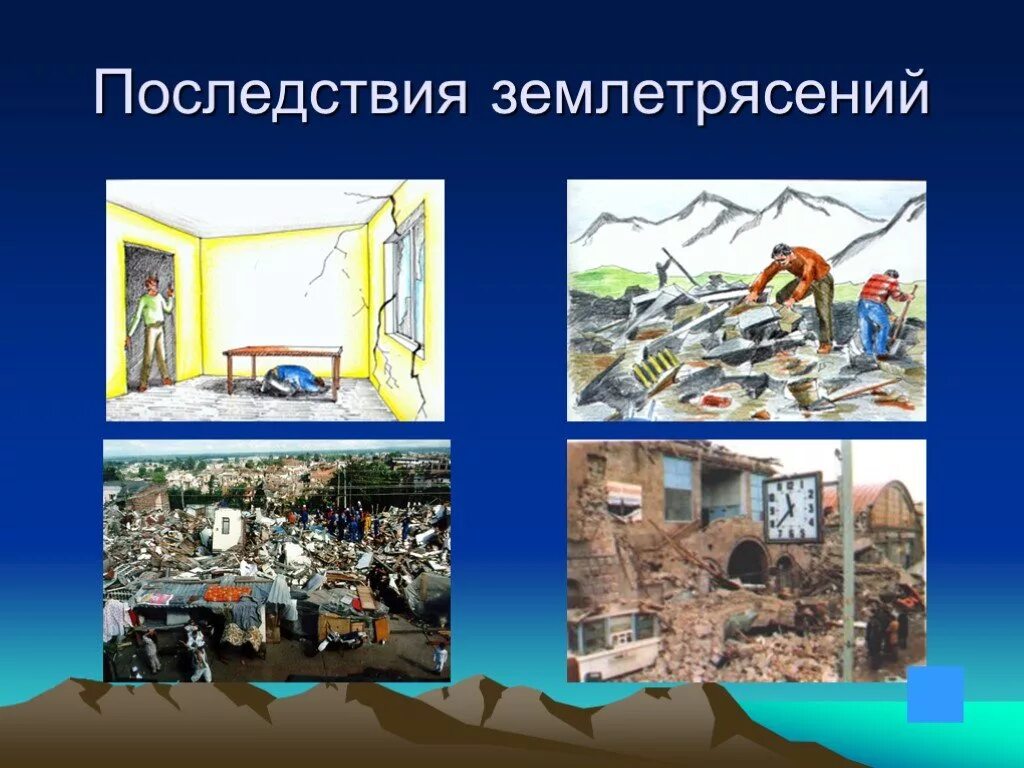 Что относится к землетрясению. Землетрясение слайд. Последствия землетрясений. Презентация на тему землетрясение. Презентация при землетрясении.