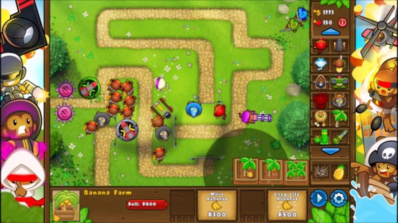 Играть ба. Bloons Tower Defense 5. Bloons td 1. Карта Tower Defense. Парагон банановой фермы в Bloons td 5.