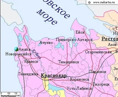 Приморский краснодарский край на карте