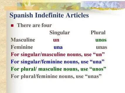 Indefinite article