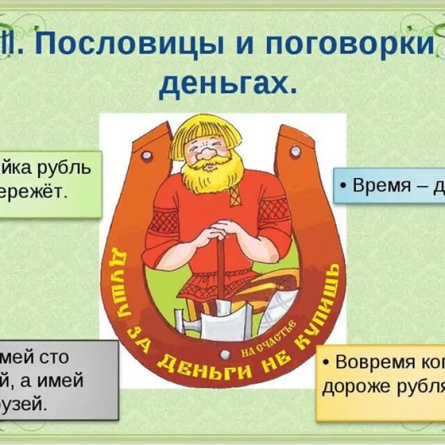 Пословицы о деньгах для детей финансовая грамотность
