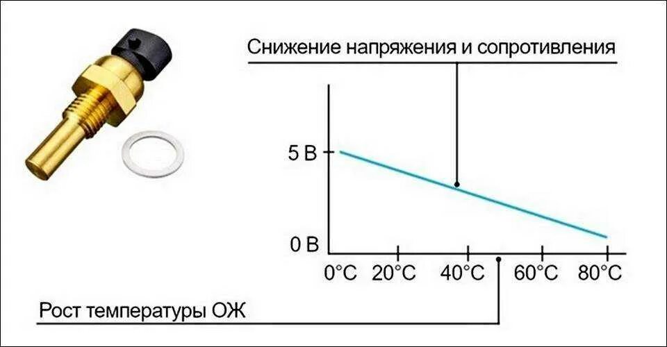 Можно ли установить датчик температуры. Таблица сопротивления датчика температуры охлаждающей жидкости. сопротивление датчика температуры охлаждающей жидкости. датчик температуры охлаждающей жидкости резьба. контрольный датчик температуры охлаждающей жидкости камаз.